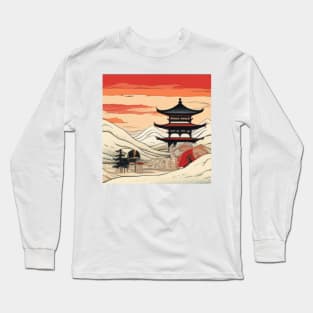 JAPANESE WOODBLOCK PRINT Long Sleeve T-Shirt